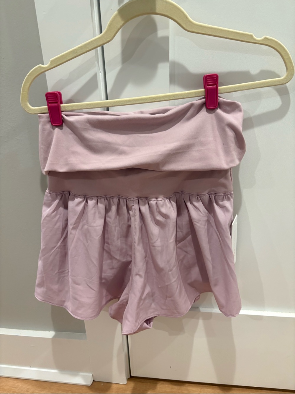 Yogalicious  Fold-Over Waist Skirted Shorts - MEDIUM